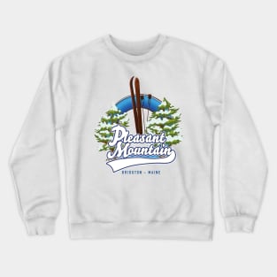 Pleasant Mountain Ski Bridgton ski poster Crewneck Sweatshirt